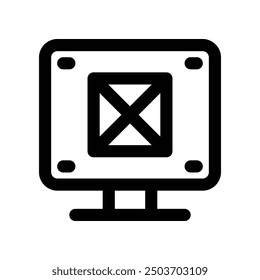 computer icon. vector line icon for your website, mobile, presentation, and logo design.