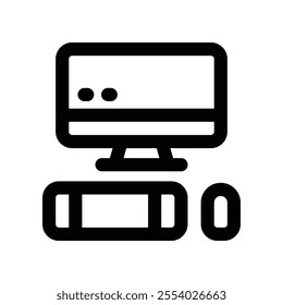 computer icon. vector line icon for your website, mobile, presentation, and logo design.