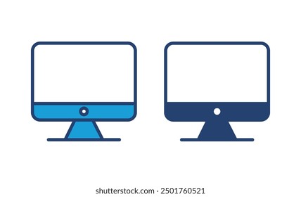 Computer icon vector. computer monitor icon vector.