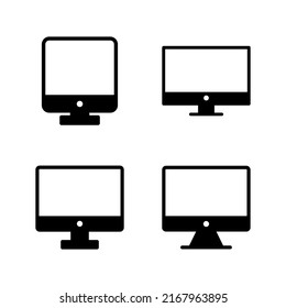 Computer icon vector. computer monitor sign and symbol