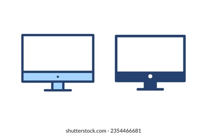 Computer icon vector. computer monitor sign and symbol