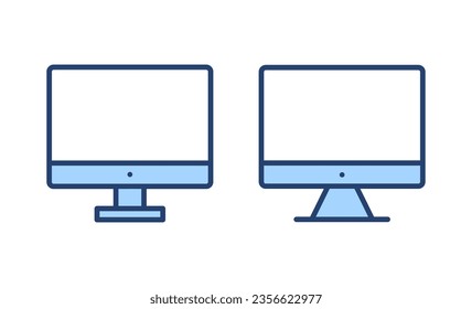 Computer icon vector. computer monitor sign and symbol