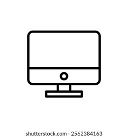 Computer icon vector. computer monitor sign and symbol