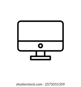 Computer icon vector. computer monitor sign and symbol