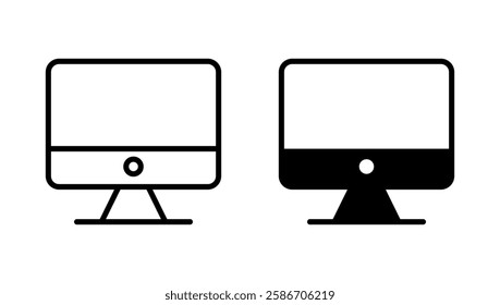 Computer icon vector. computer monitor sign and symbol
