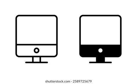 Computer icon vector. computer monitor sign and symbol