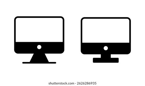 Computer icon vector. computer monitor sign and symbol