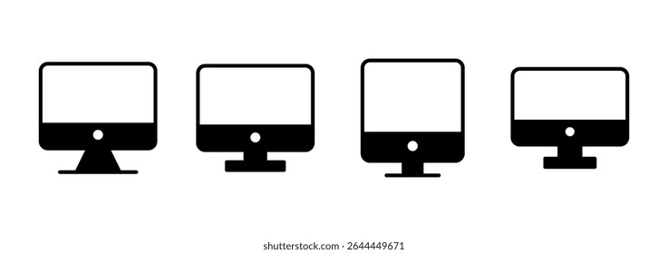 Computer icon vector. computer monitor sign and symbol