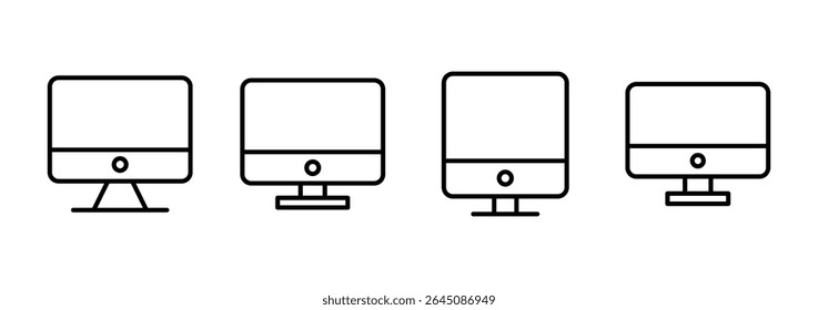 Computer icon vector. computer monitor sign and symbol