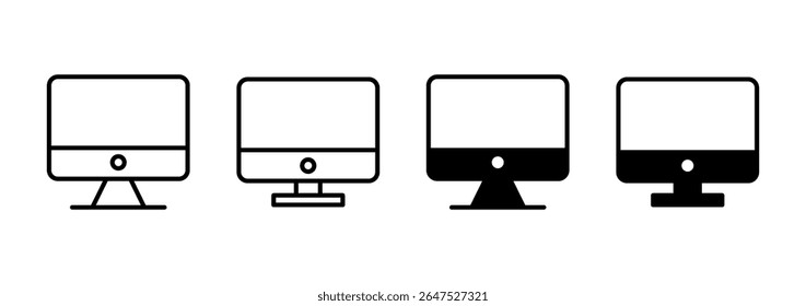 Computer icon vector. computer monitor sign and symbol