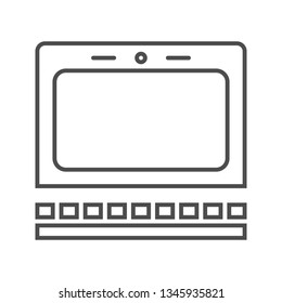 computer icon. vector outline illustration on white background.
