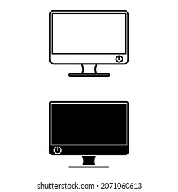 Computer  icon vector. pc illustration sign. device symbol. Laptop logo.