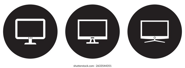 Computer Icon Vector. The computer icon. PC symbol. Flat Vector illustration eps 10