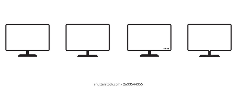 Computer Icon Vector. The computer icon. PC symbol. Flat Vector illustration eps 10