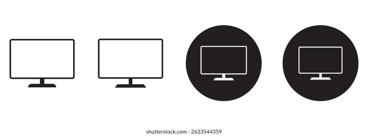 Computer Icon Vector. The computer icon. PC symbol. Flat Vector illustration eps 10