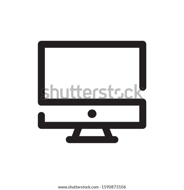 Computer icon\
vector. Screen, monitor icon\
symbol