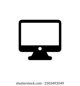 Computer icon vector. Screen symbol on white background