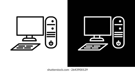 Computer icon vector simple element illustration editable