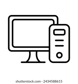 Computer icon vector stock illustration.