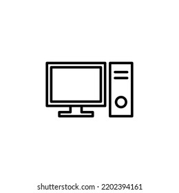 Computer icon vector for web and mobile app. computer monitor sign and symbol