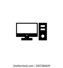 Computer icon vector for web and mobile app. computer monitor sign and symbol