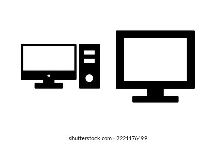 Computer icon vector for web and mobile app. computer monitor sign and symbol
