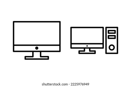 Computer icon vector for web and mobile app. computer monitor sign and symbol