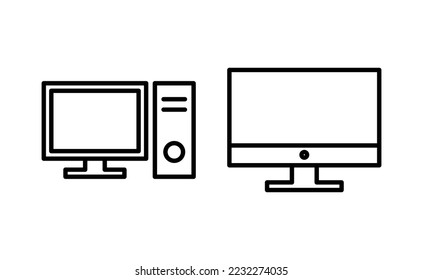 Computer icon vector for web and mobile app. computer monitor sign and symbol