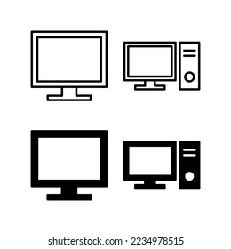 Computer icon vector for web and mobile app. computer monitor sign and symbol