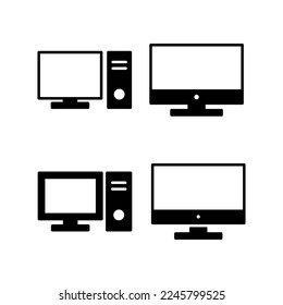 Computer icon vector for web and mobile app. computer monitor sign and symbol