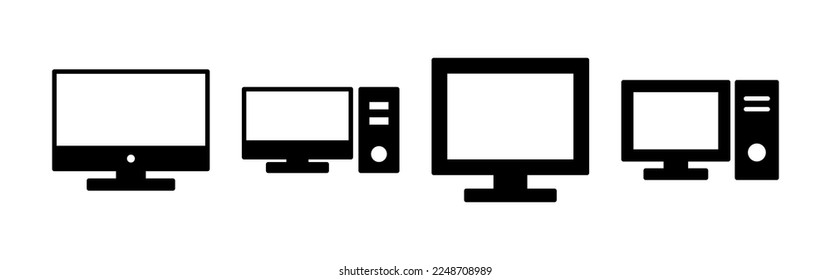 Computer icon vector for web and mobile app. computer monitor sign and symbol