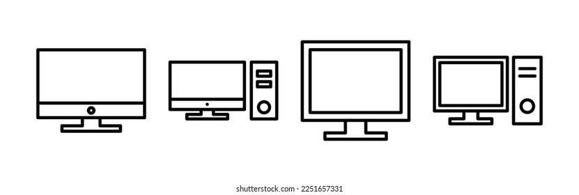 Computer icon vector for web and mobile app. computer monitor sign and symbol