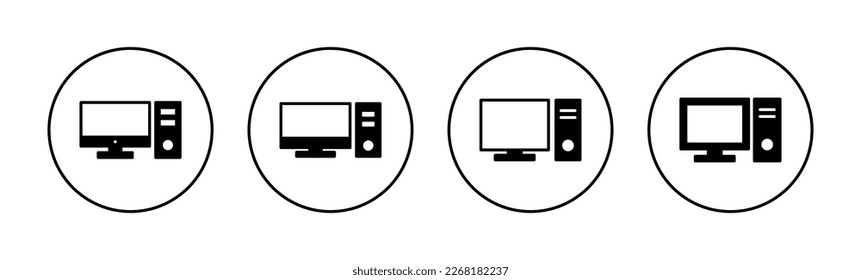 Computer icon vector for web and mobile app. computer monitor sign and symbol