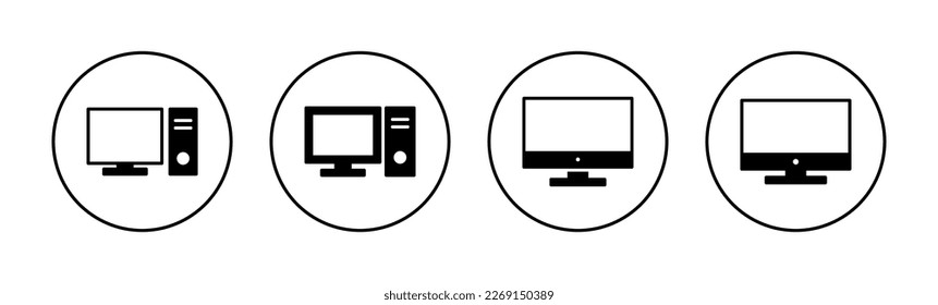 Computer icon vector for web and mobile app. computer monitor sign and symbol