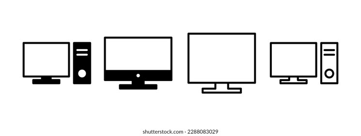Computer icon vector for web and mobile app. computer monitor sign and symbol