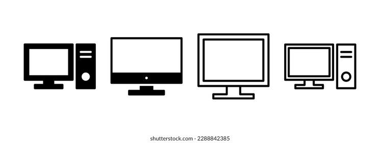 Computer icon vector for web and mobile app. computer monitor sign and symbol