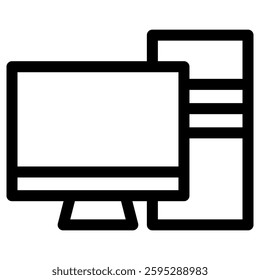 computer icon vector for web and mobile app on white background