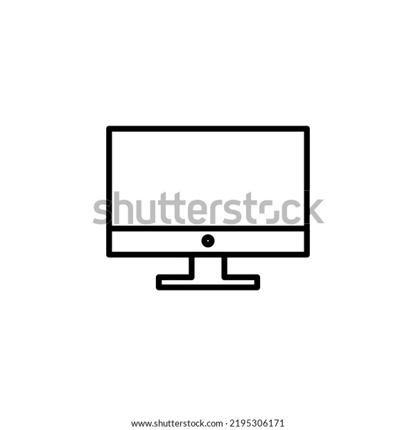 Computer icon vector for web and mobile app.\
computer monitor sign and\
symbol