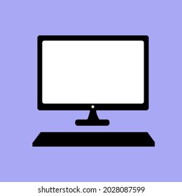 Computer icon vektor. flat design icon, office icon