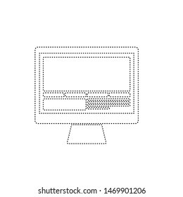 Computer icon. Web responsive grid sign