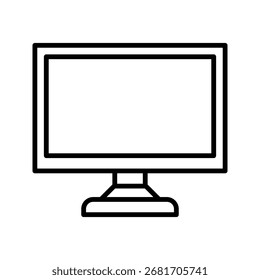  computer icon white on background