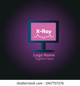 Computer icon, X ray icon template design, Medical equipment icon.
