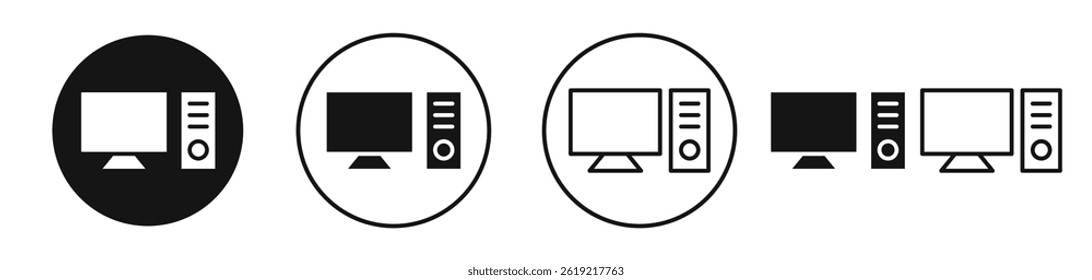 Vectores de colección de iconos de computadora para Web ui