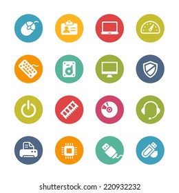 Computer Icons // Fresh Colors -- Icons and buttons in different layers, easy to change colors.