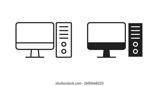 Computer icons graphics set vectors