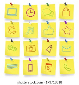 Computer Icons on Note Pad Vector