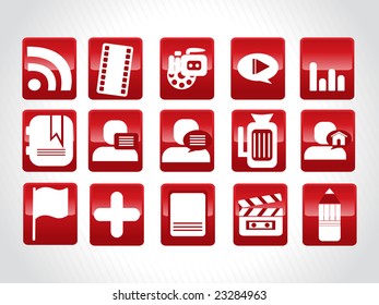 computer icons red, vector
