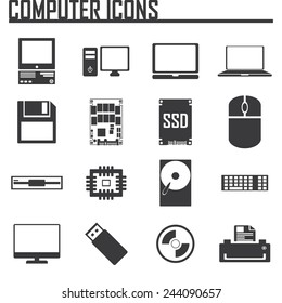 Computer icons set. 