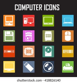 computer icons set. 