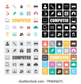 computer icons set